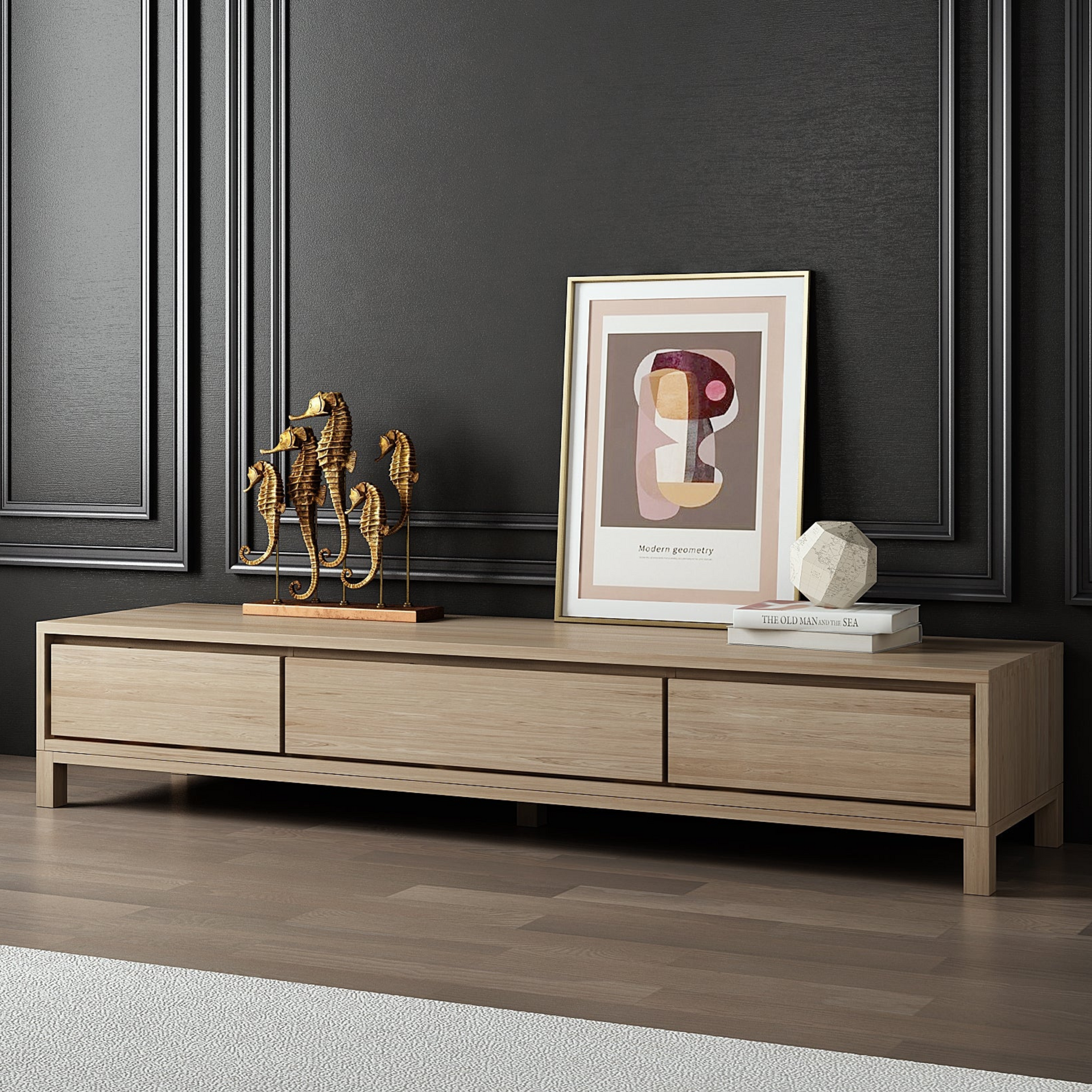 Solid TV Chest 180cm - Oak