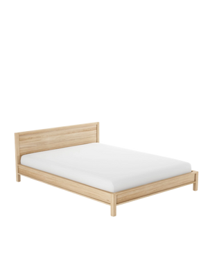 Solid Queen Bed - Oak