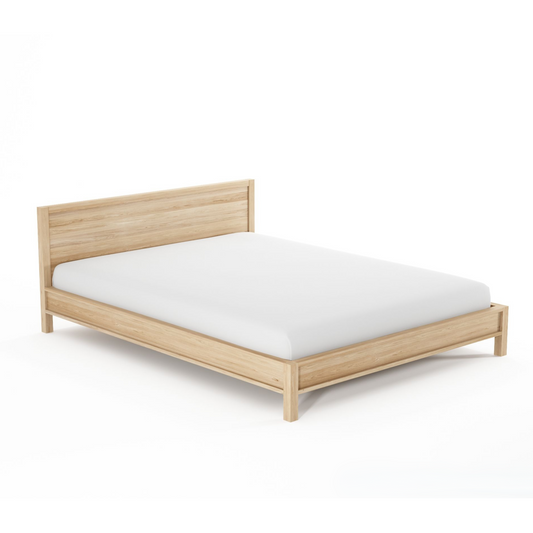 Solid Queen Bed - Oak