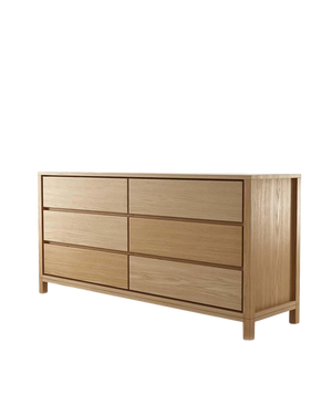 Solid Chest 6 Drawers - Oak