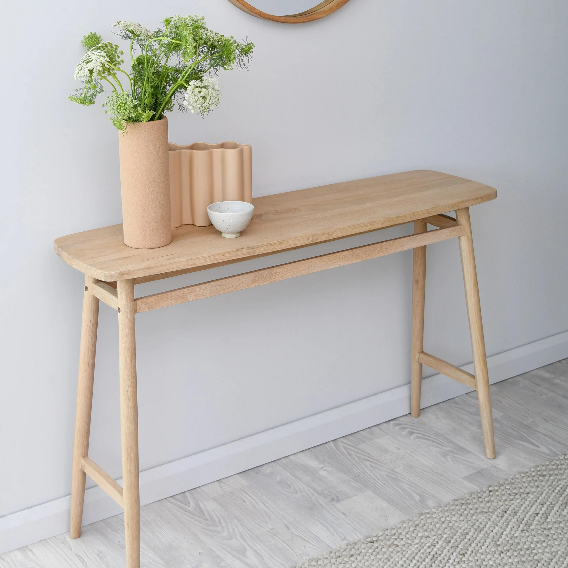 Twist Console Table 120cm - Oak