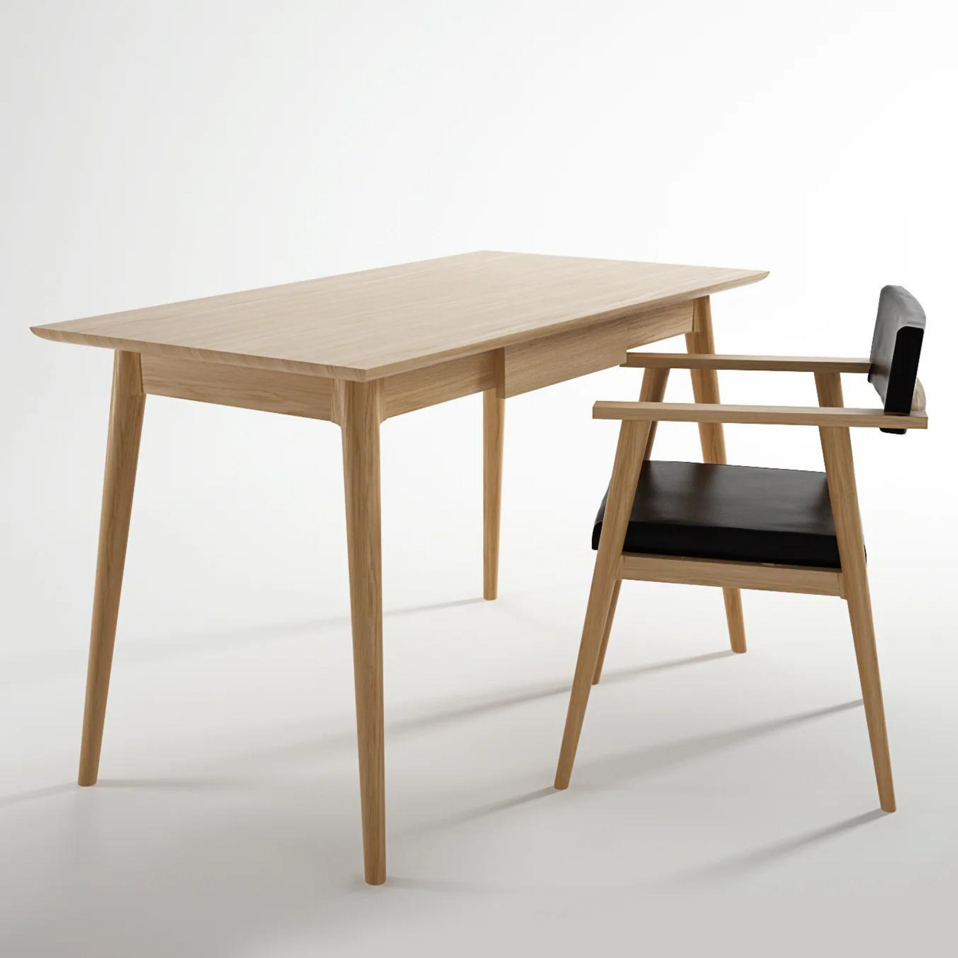 Vintage Office Desk - Oak