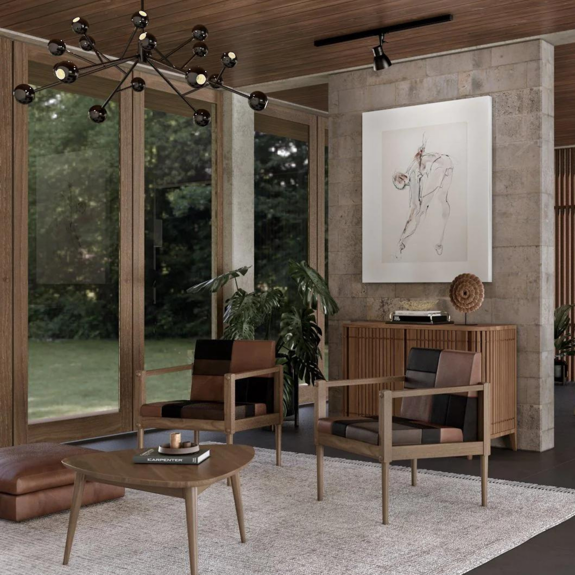 Vintage Tripod Coffee Table - Teak