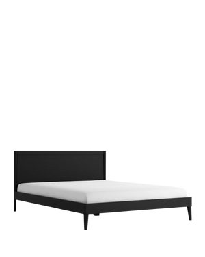 Vintage Queen Bed - Black Satin