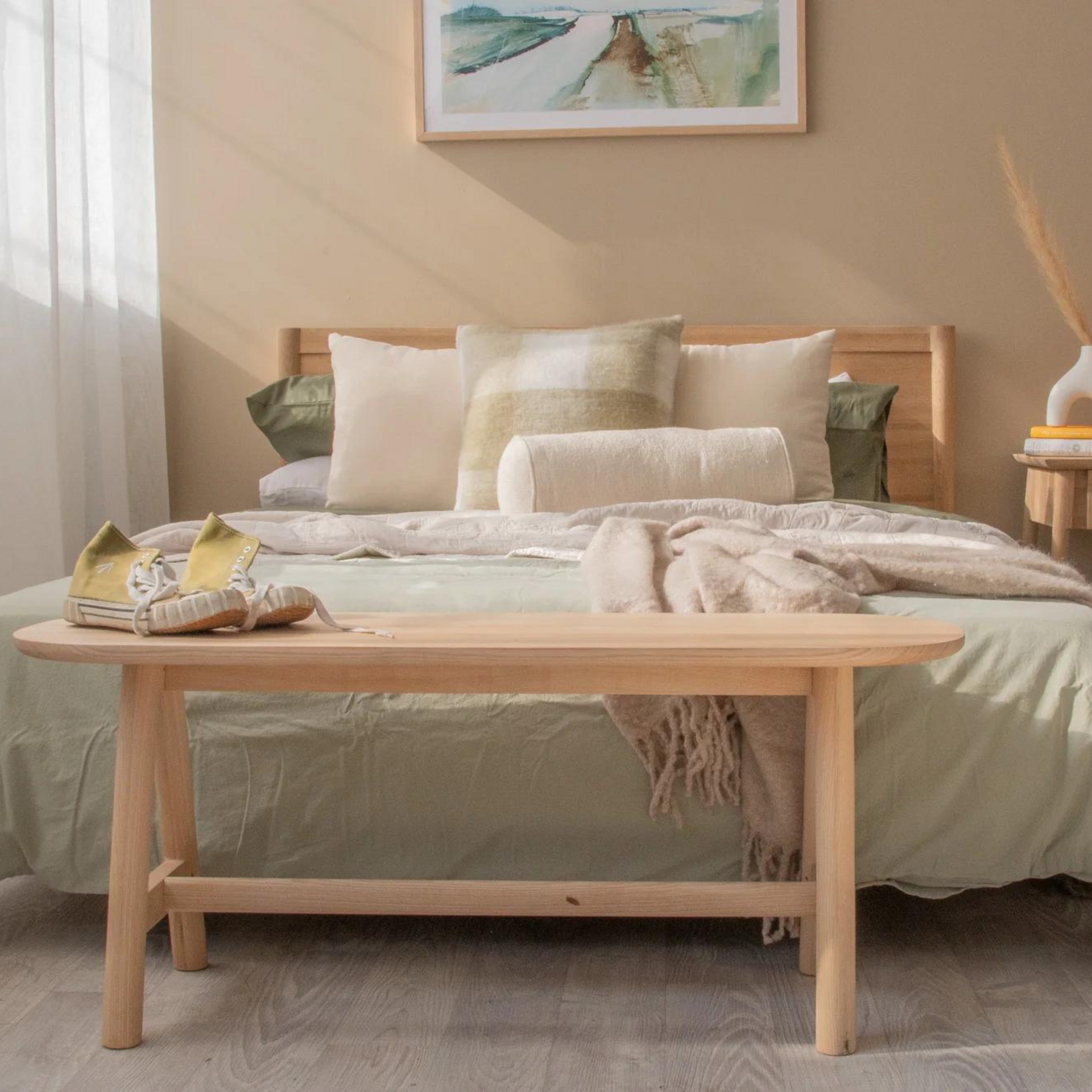 Vintage King Bed - Oak