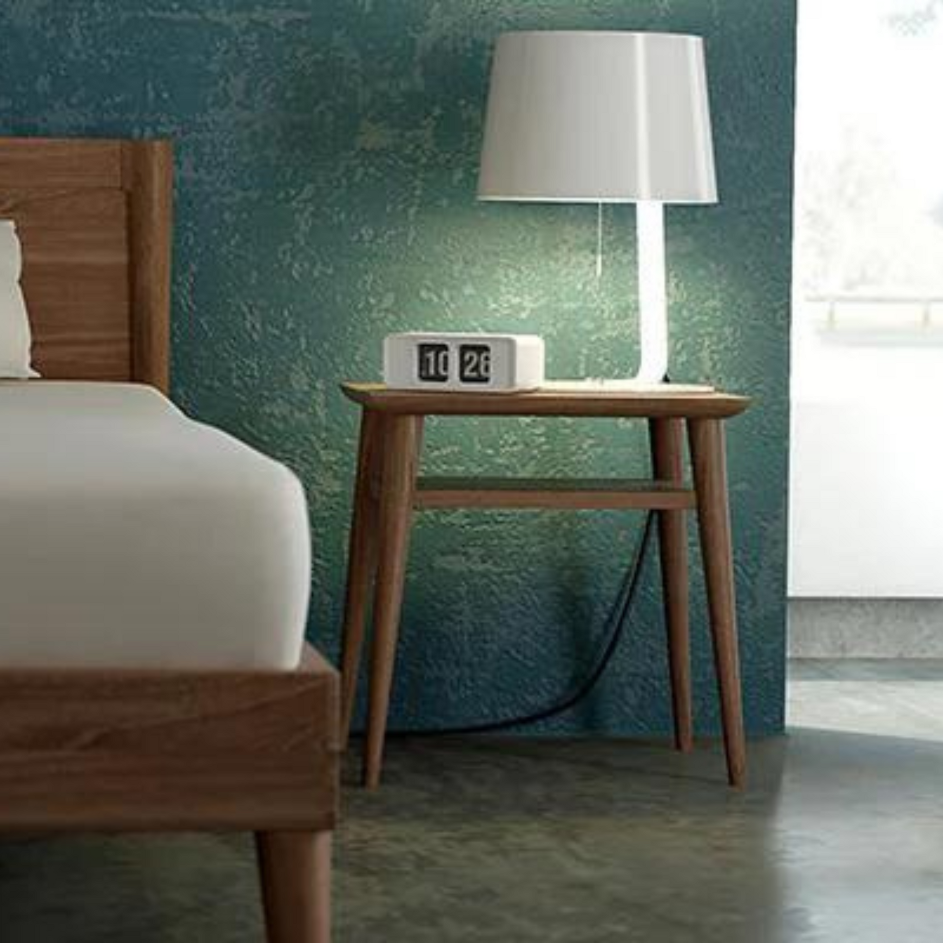 Vintage Open Bedside Table Large - Teak