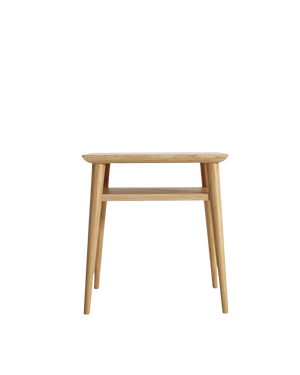 Vintage Open Bedside Table - Oak