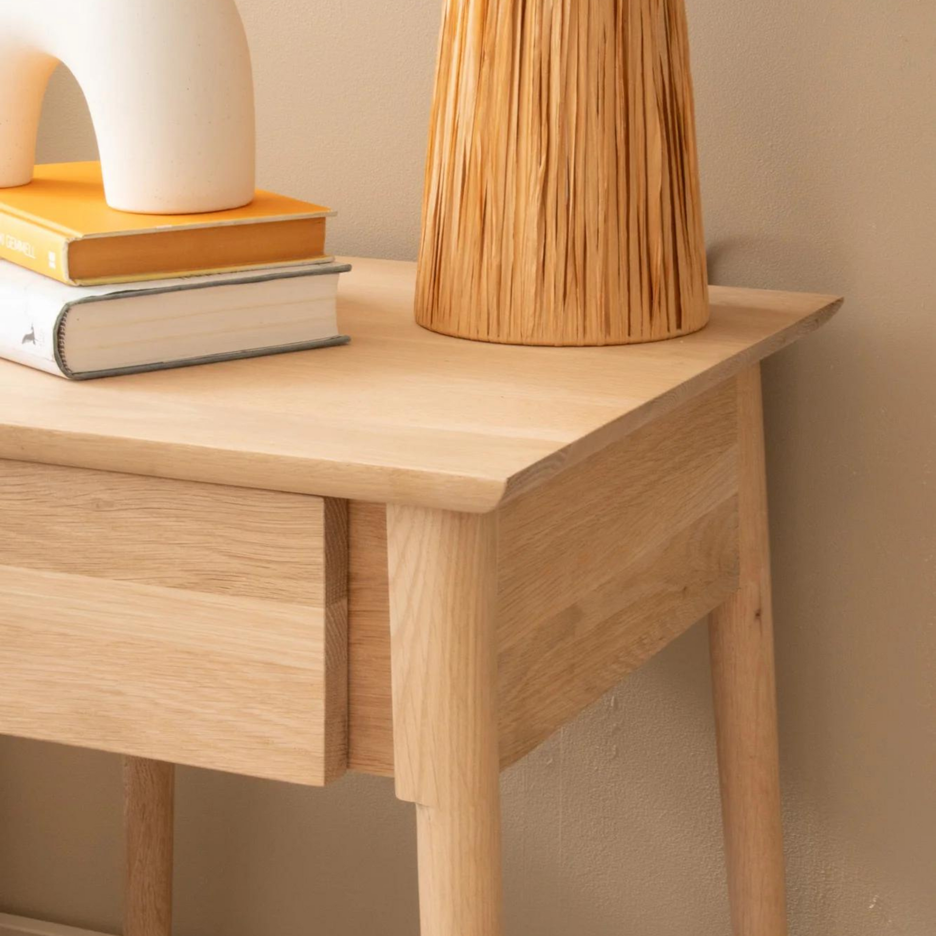 Vintage Bedside Table Small - Oak