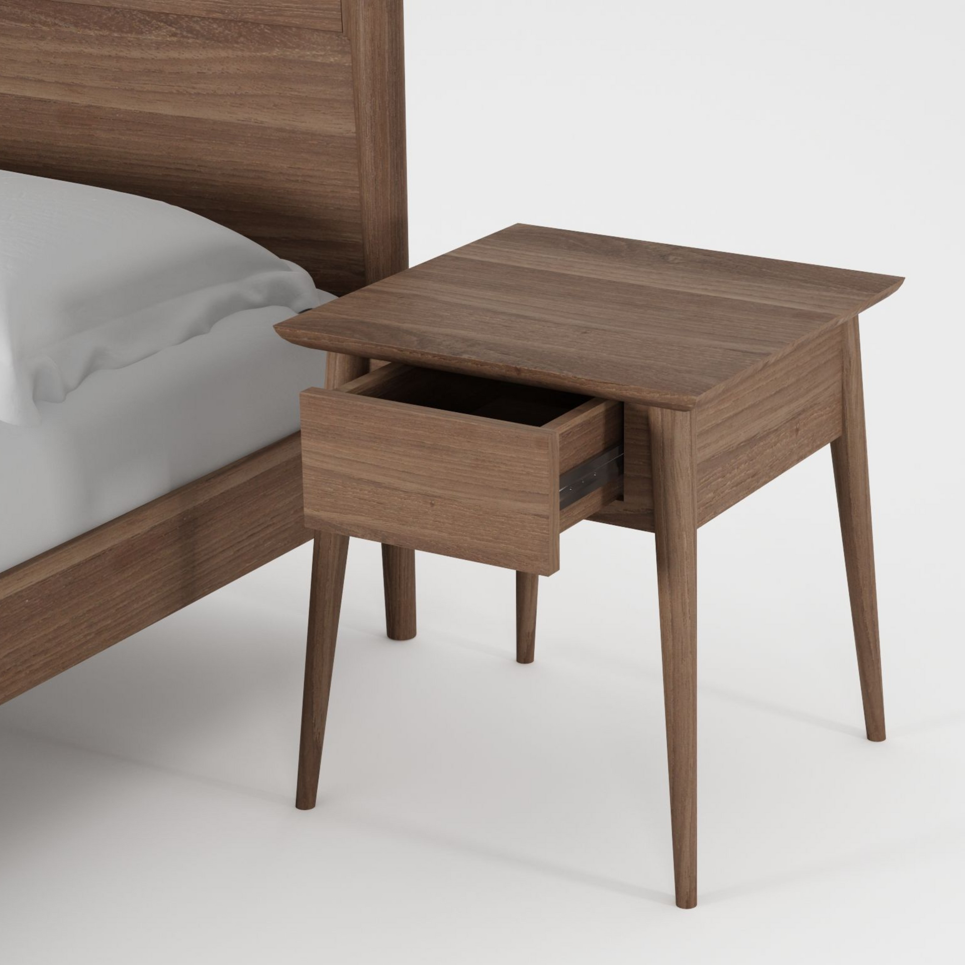 Vintage Bedside Table Small - Teak