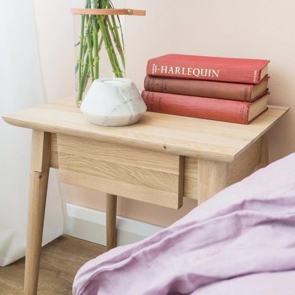 Vintage Bedside Table - Oak