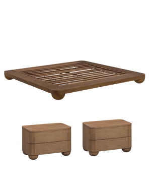 Bound King Bed Package - Deep Oak Large