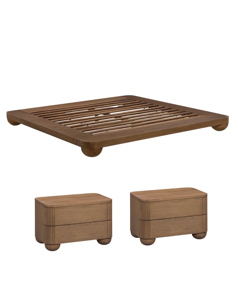 Bound King Bed Package - Deep Oak Large