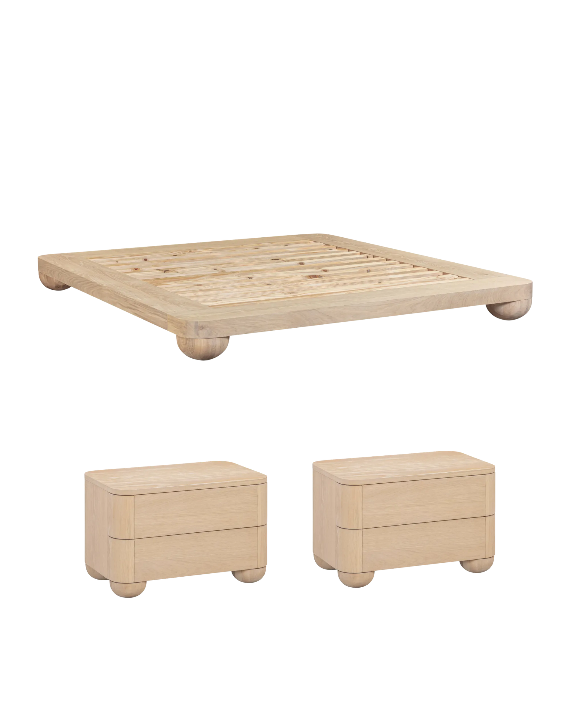 Bound King Bed Package - Oak Large