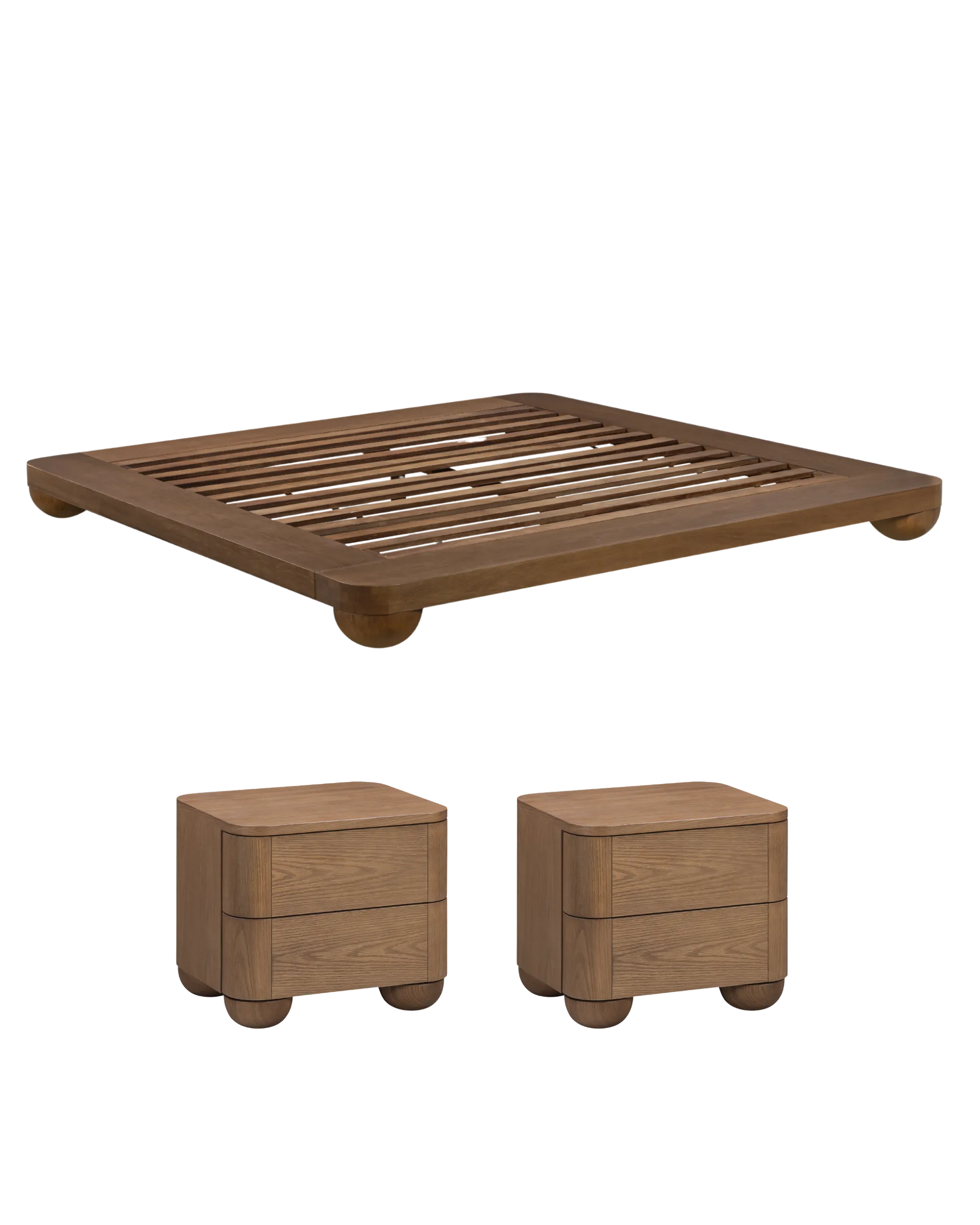 Bound King Bed Package - Deep Oak