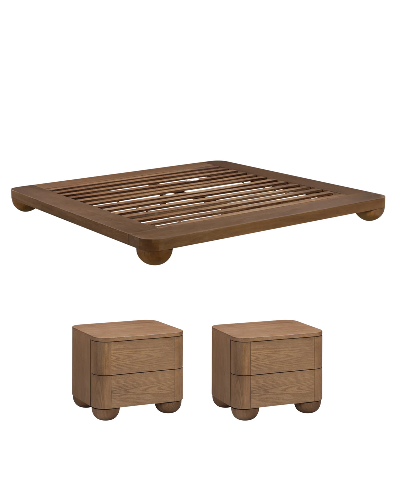 Bound King Bed Package - Deep Oak