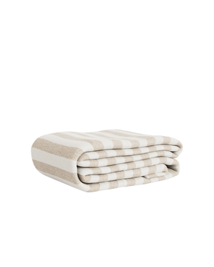 Sidney Slipcover Left Corner Module Fabric - Marnie Sand Stripe