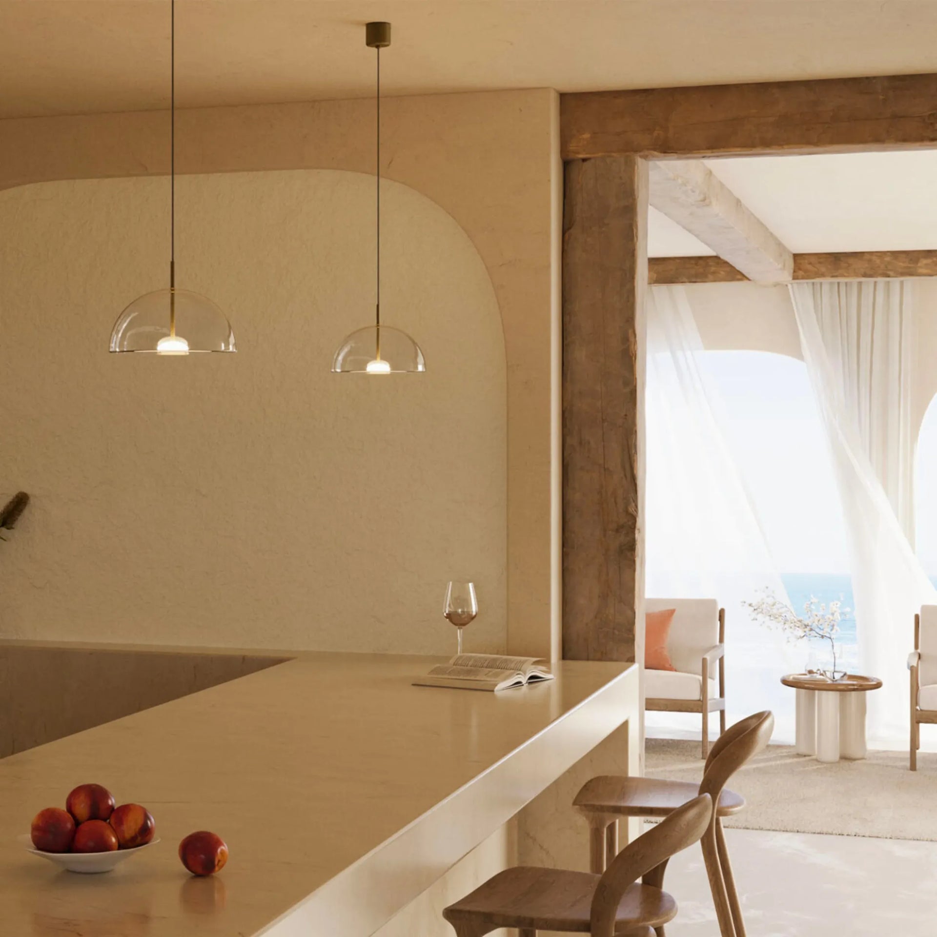 Dome Air Pendant Light - Clear