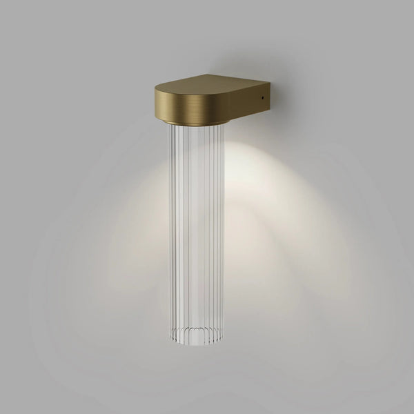 Edge Wall Light - Brass/Clear Ribbed
