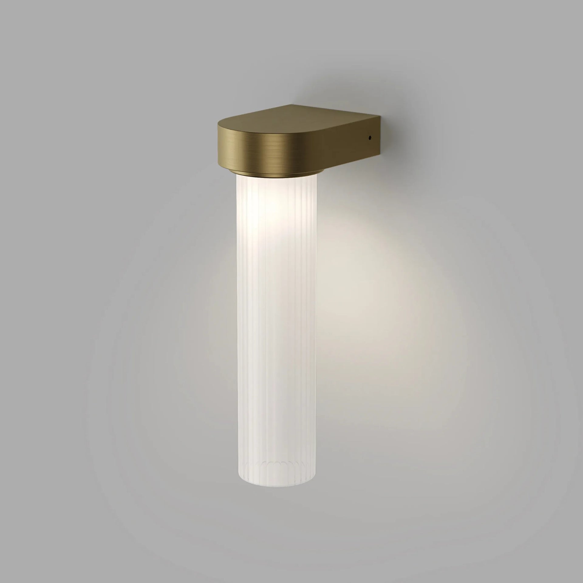 Edge Wall Light - Brass/Frosted Ribbed
