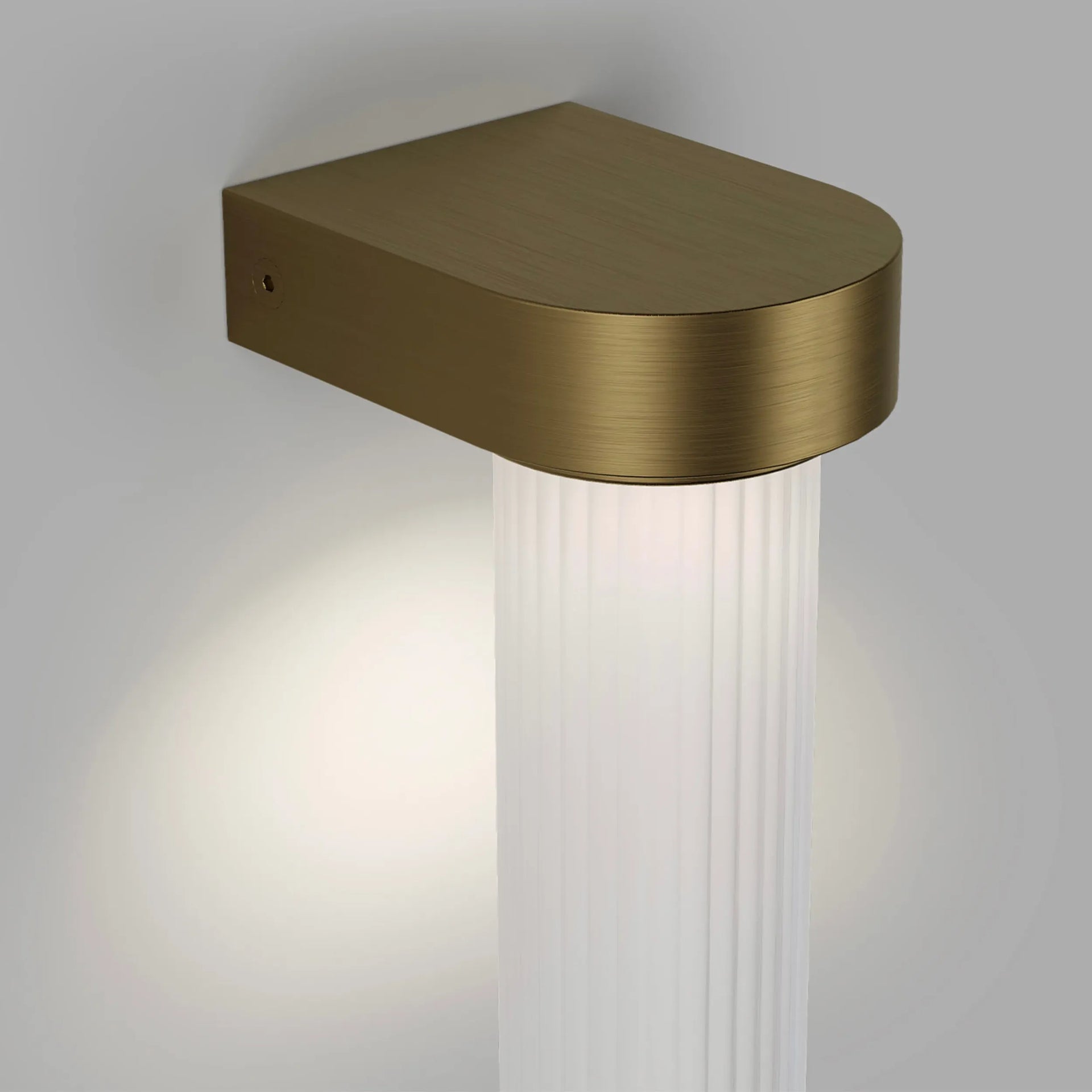 Edge Wall Light - Brass/Frosted Ribbed