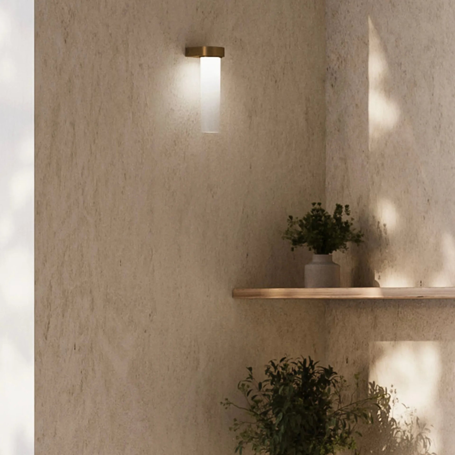 Edge Wall Light - Brass/Frosted
