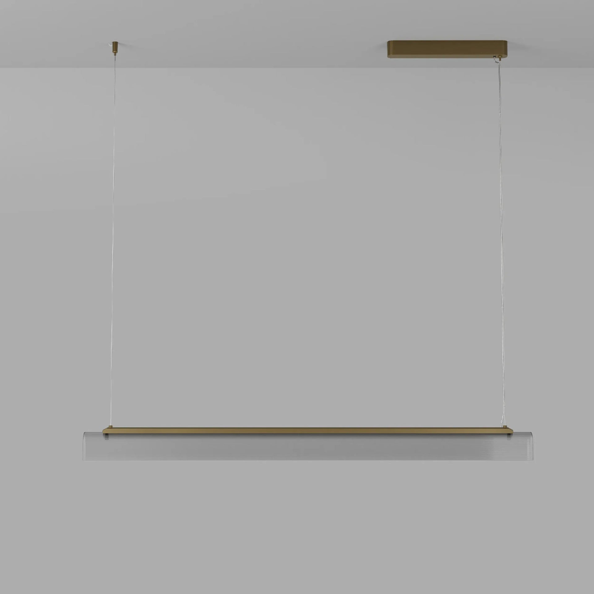 Edge Linear Pendant Light - Brass/Clear