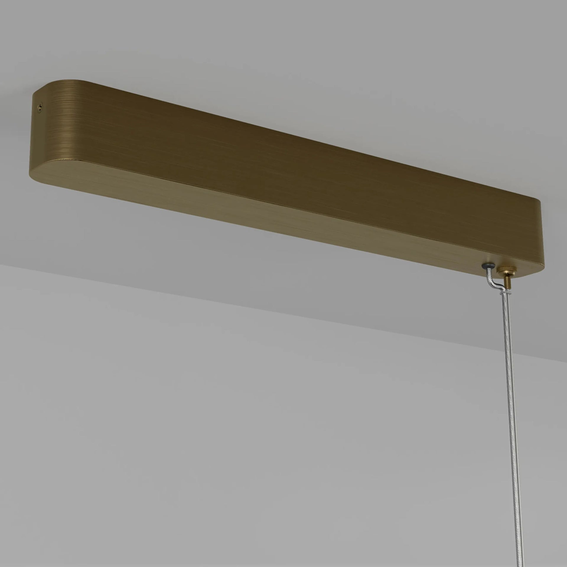 Edge Linear Pendant Light - Brass/Clear