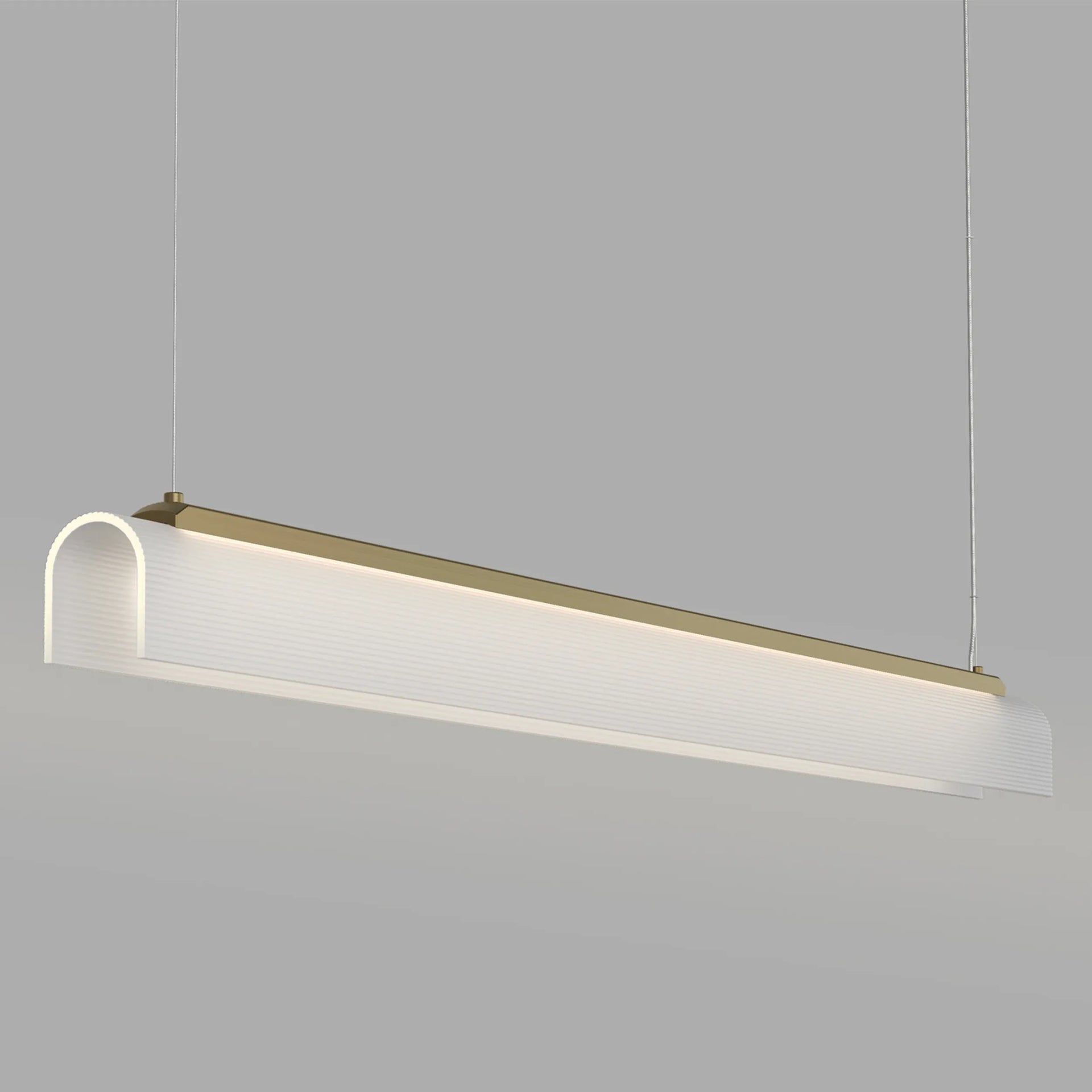 Edge Linear Pendant Light - Brass/Frosted