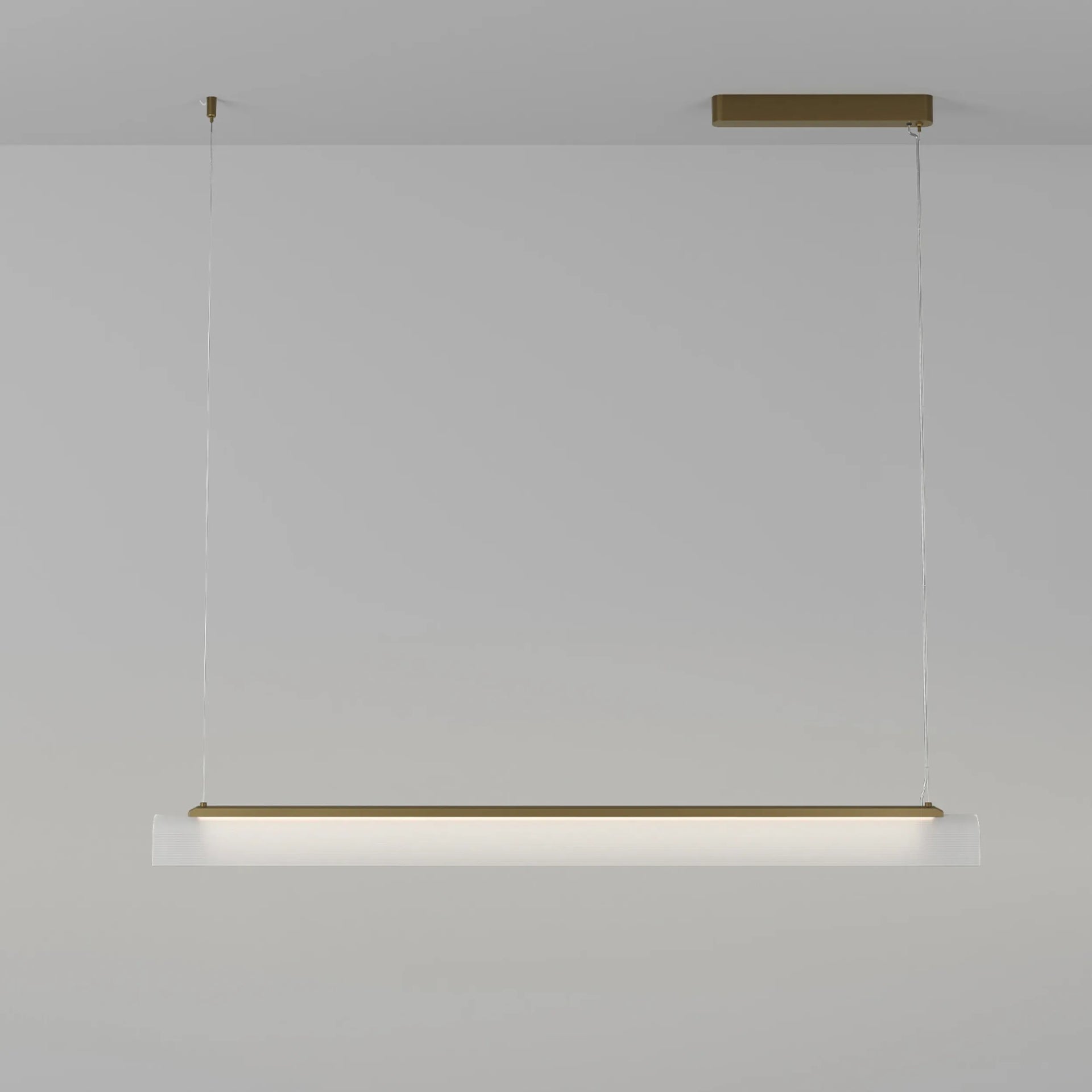 Edge Linear Pendant Light - Brass/Frosted
