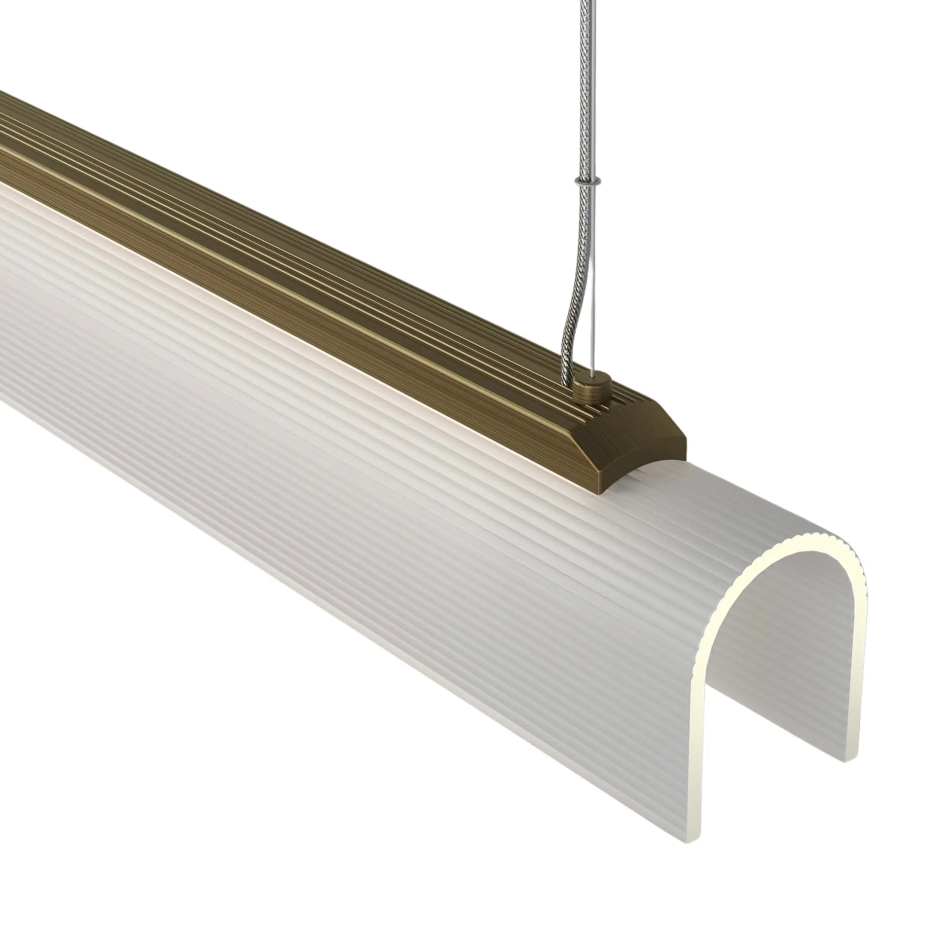 Edge Linear Pendant Light - Brass/Frosted