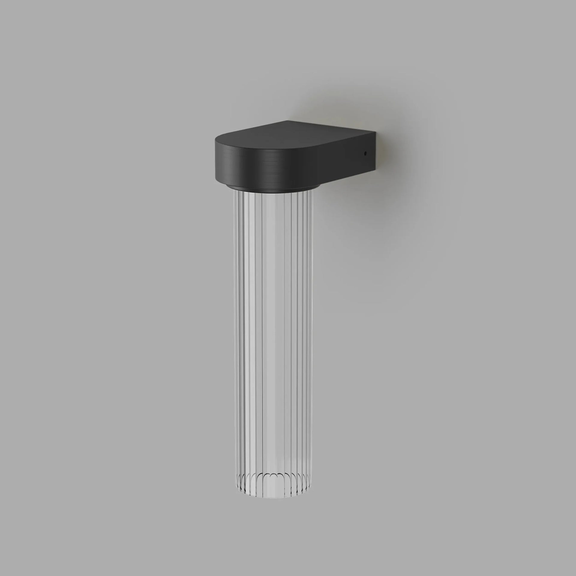 Edge Wall Light - Iron/Clear Ribbed
