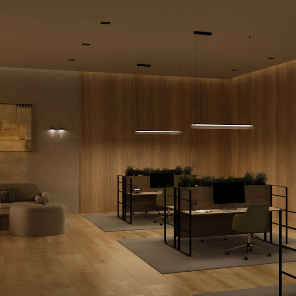 Edge Linear Pendant Light - Iron/Clear