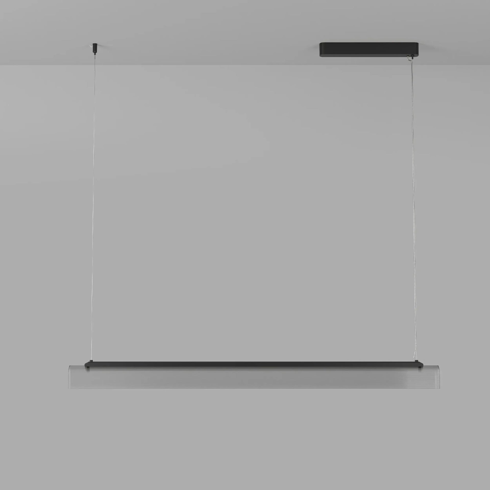 Edge Linear Pendant Light - Iron/Clear