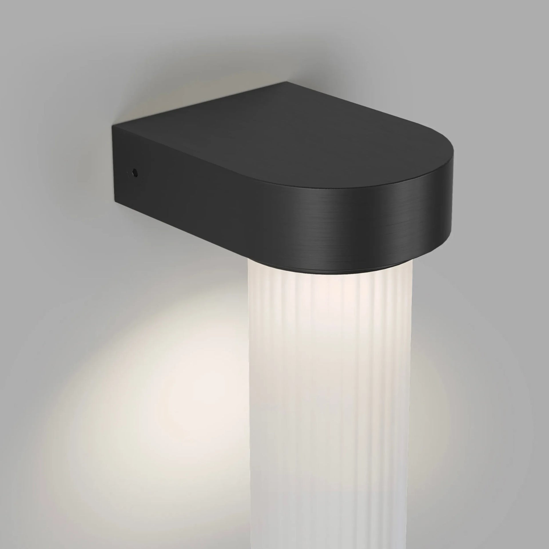 Edge Wall Light - Iron/Frosted Ribbed