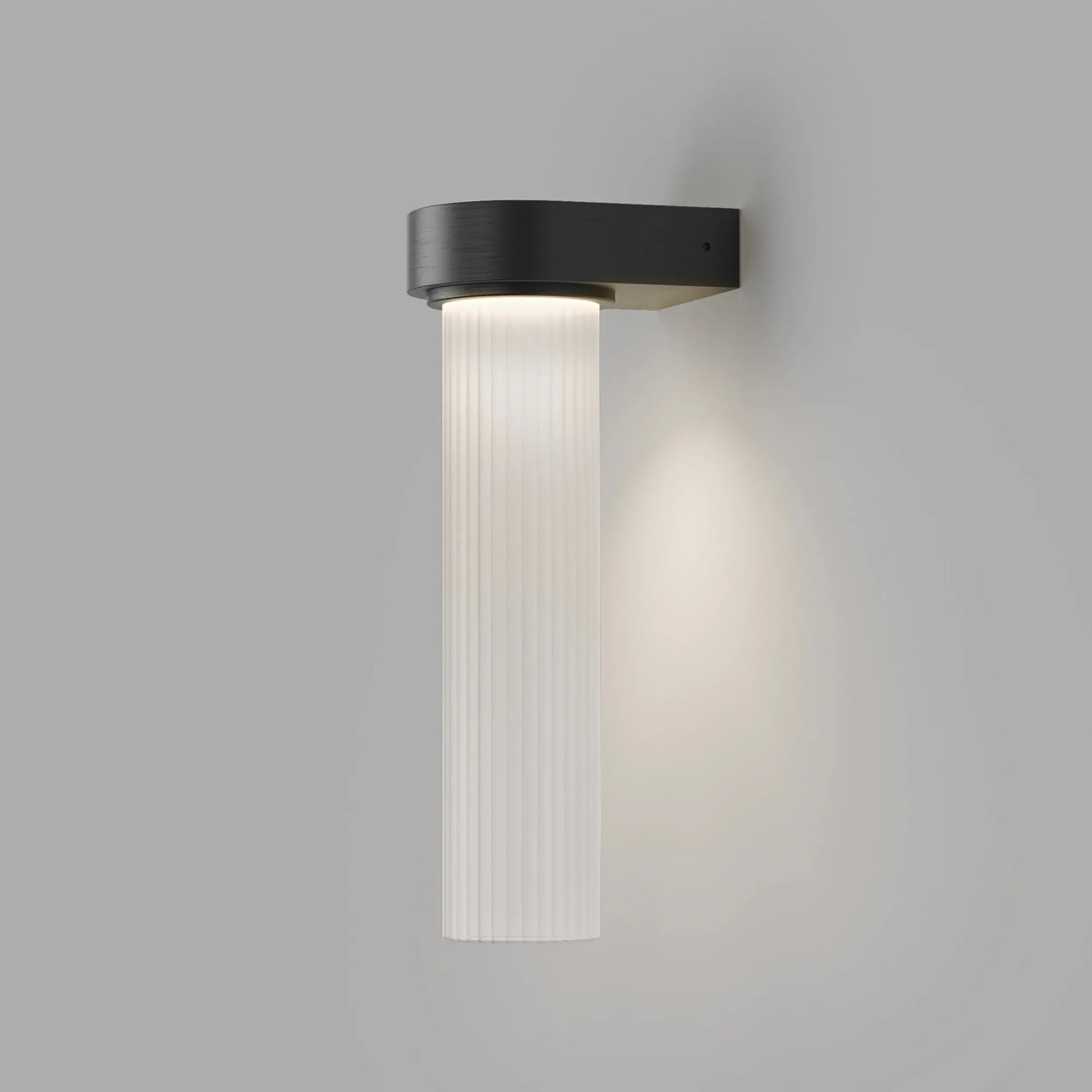 Edge Wall Light - Iron/Frosted Ribbed