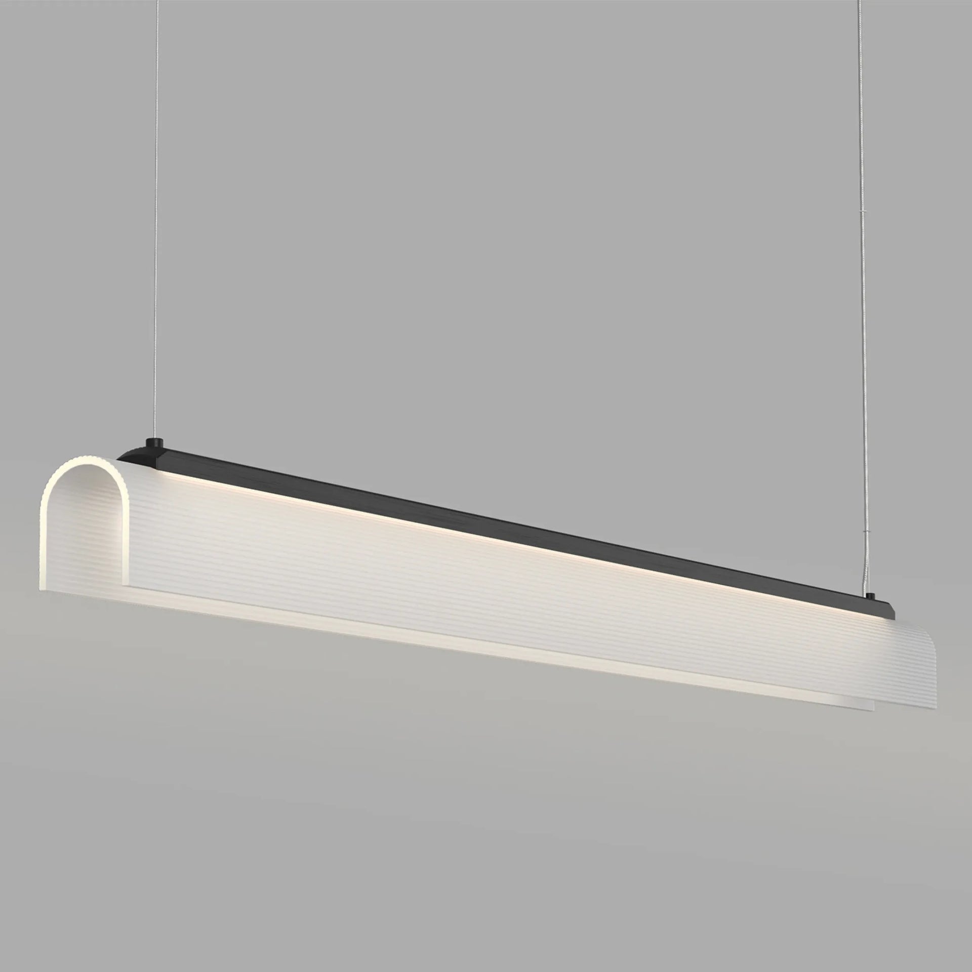 Edge Linear Pendant Light - Iron/Frosted