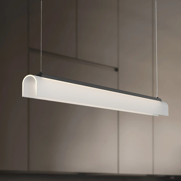 Edge Linear Pendant Light - Iron/Frosted