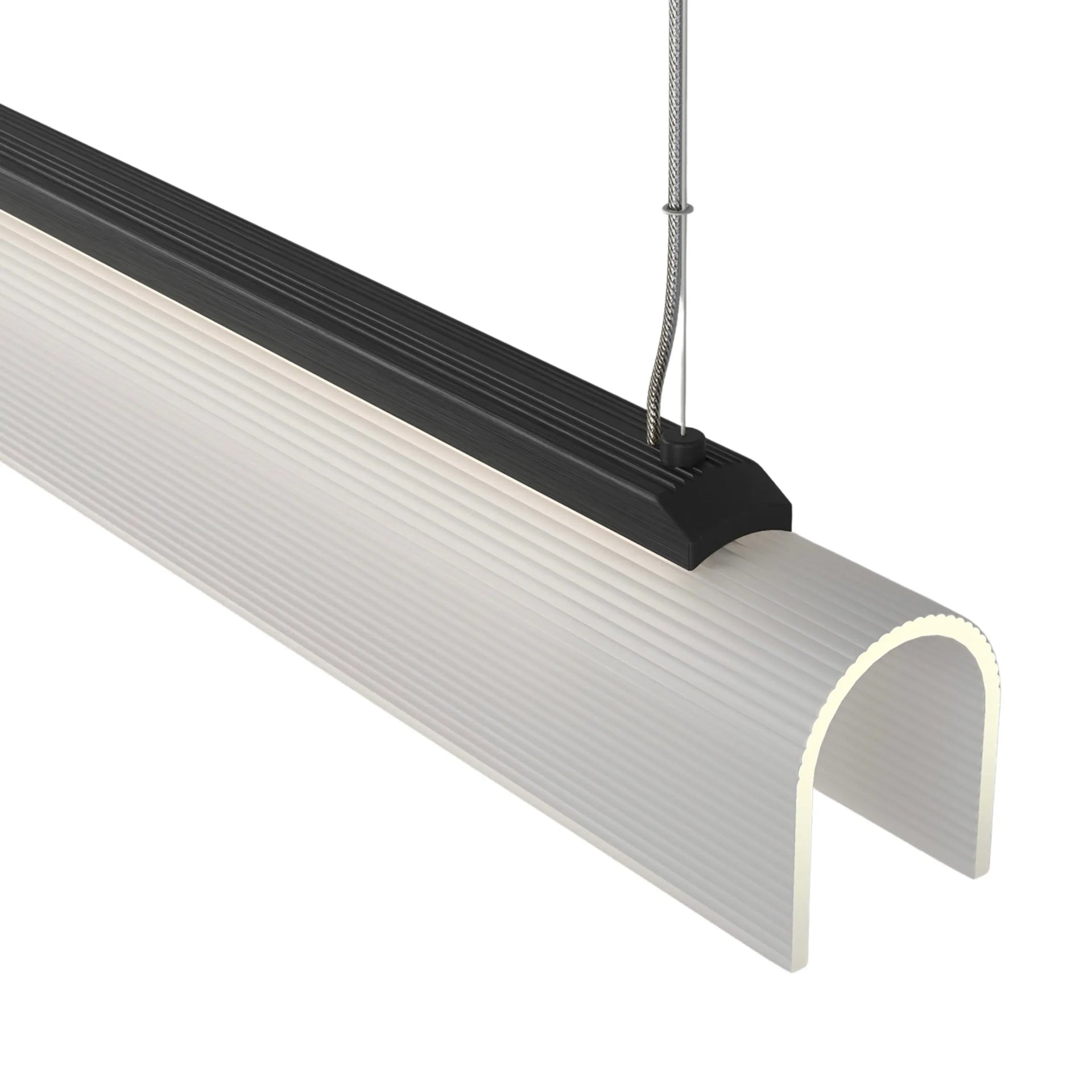 Edge Linear Pendant Light - Iron/Frosted