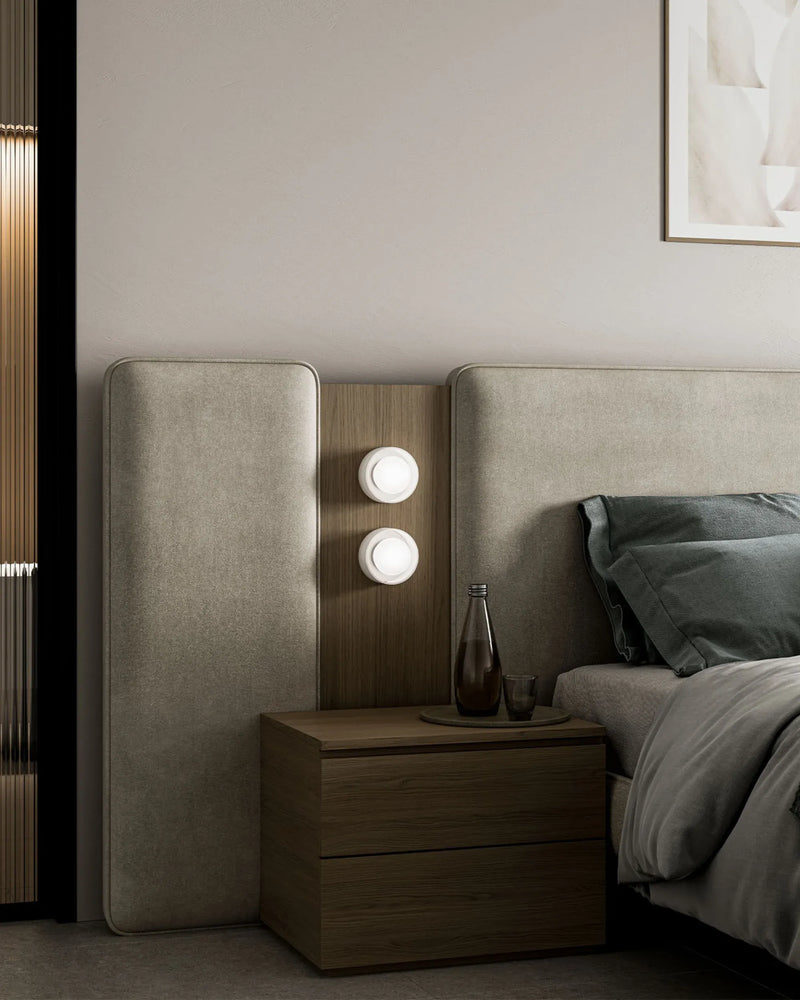 Orb Sur Rib Wall Light - White