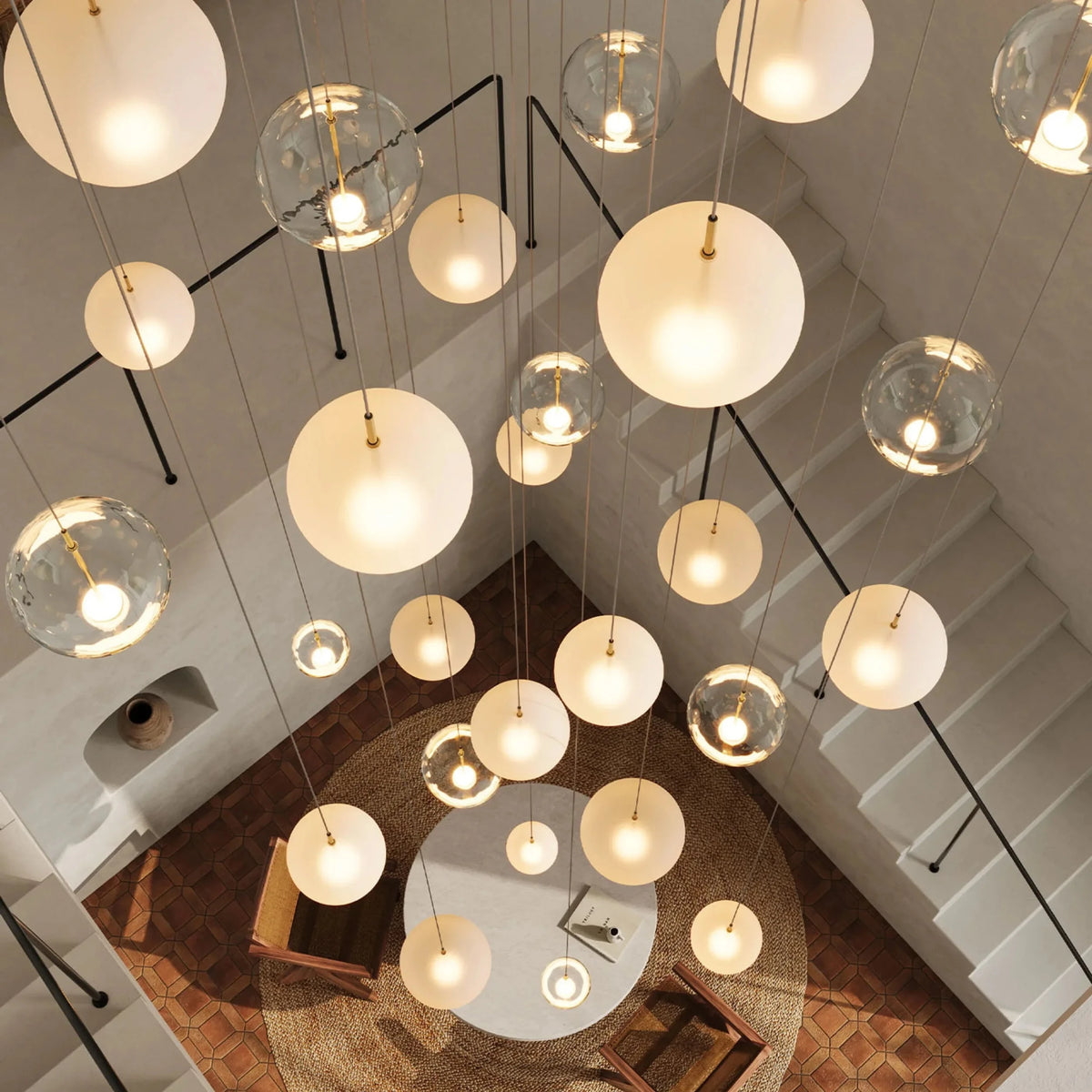 Orb Air Pendant Large - Frosted