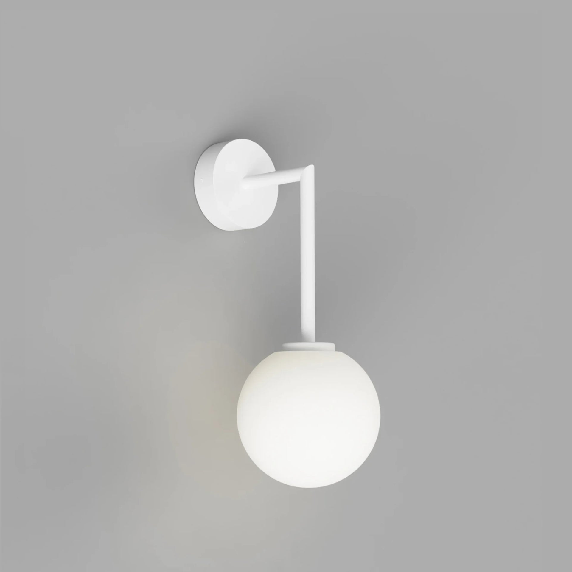 Orb Long Arm Wall Light Medium - White