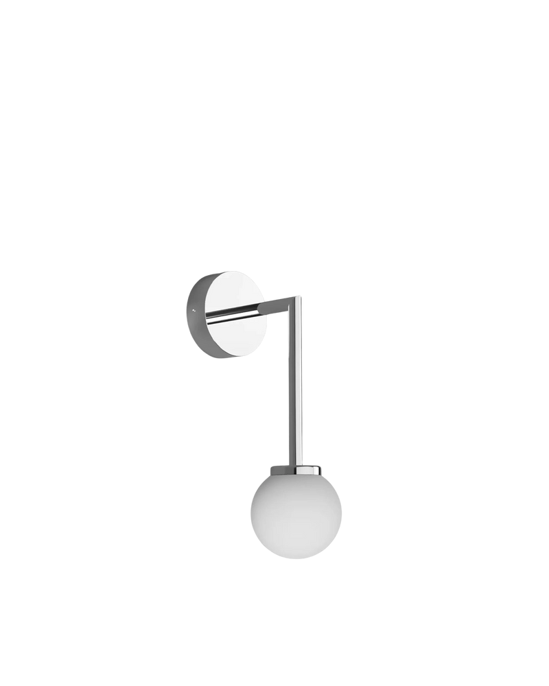 Orb Long Arm Wall Light Small - Chrome