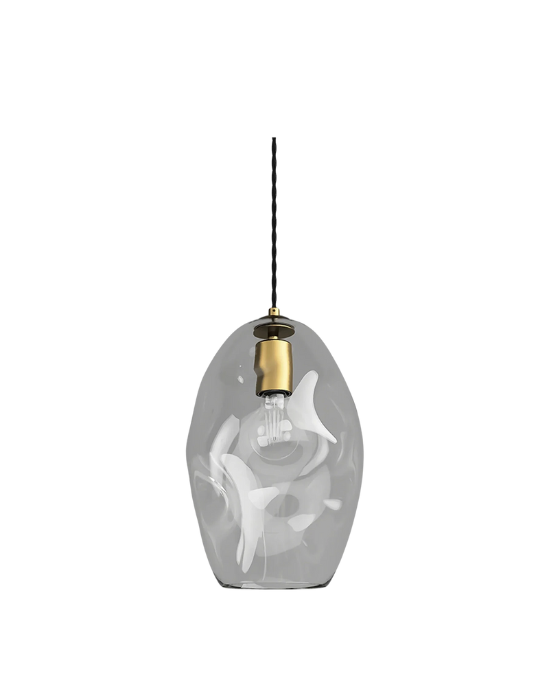 Organic Pendant Large - Brass/Clear