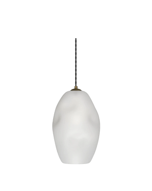 Organic Pendant Large - Brass/White