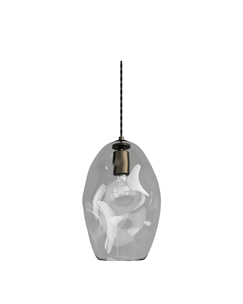 Organic Pendant Large - Iron/Clear