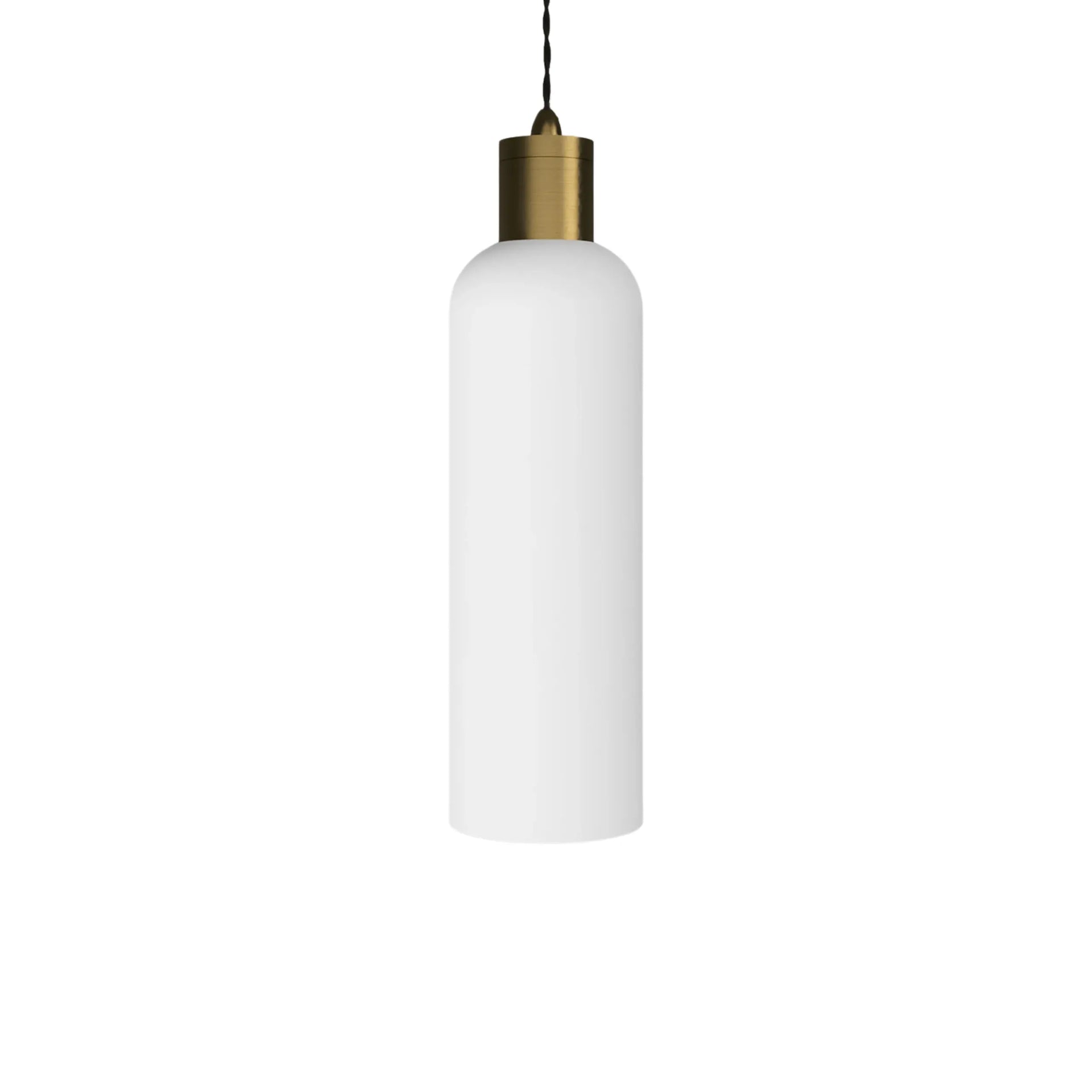 Parlour Elong Pendant Light - Brass/White