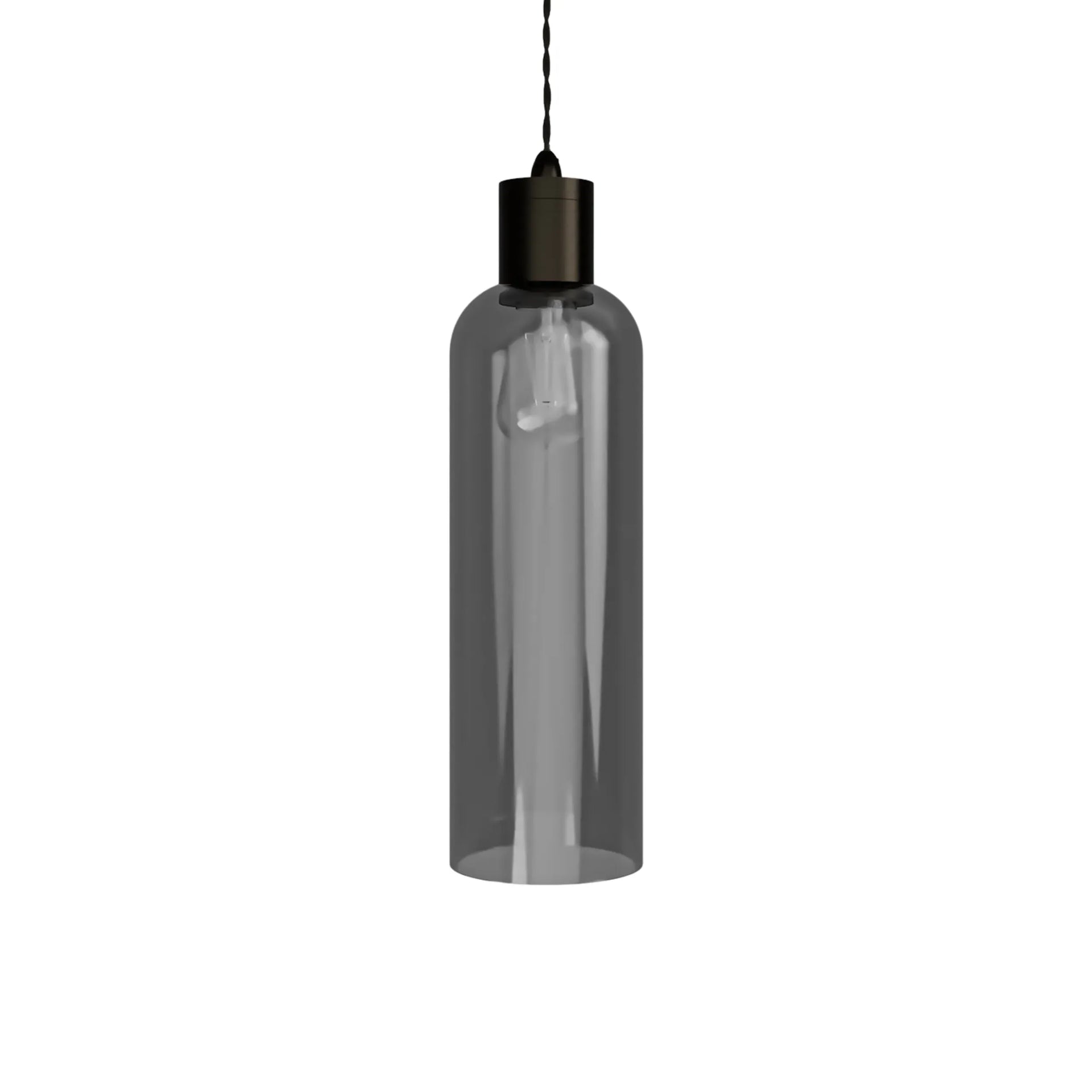 Parlour Elong Pendant Light - Iron/Smoke