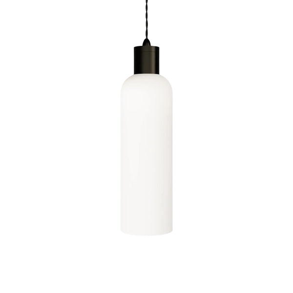 Parlour Elong Pendant Light - Iron/White