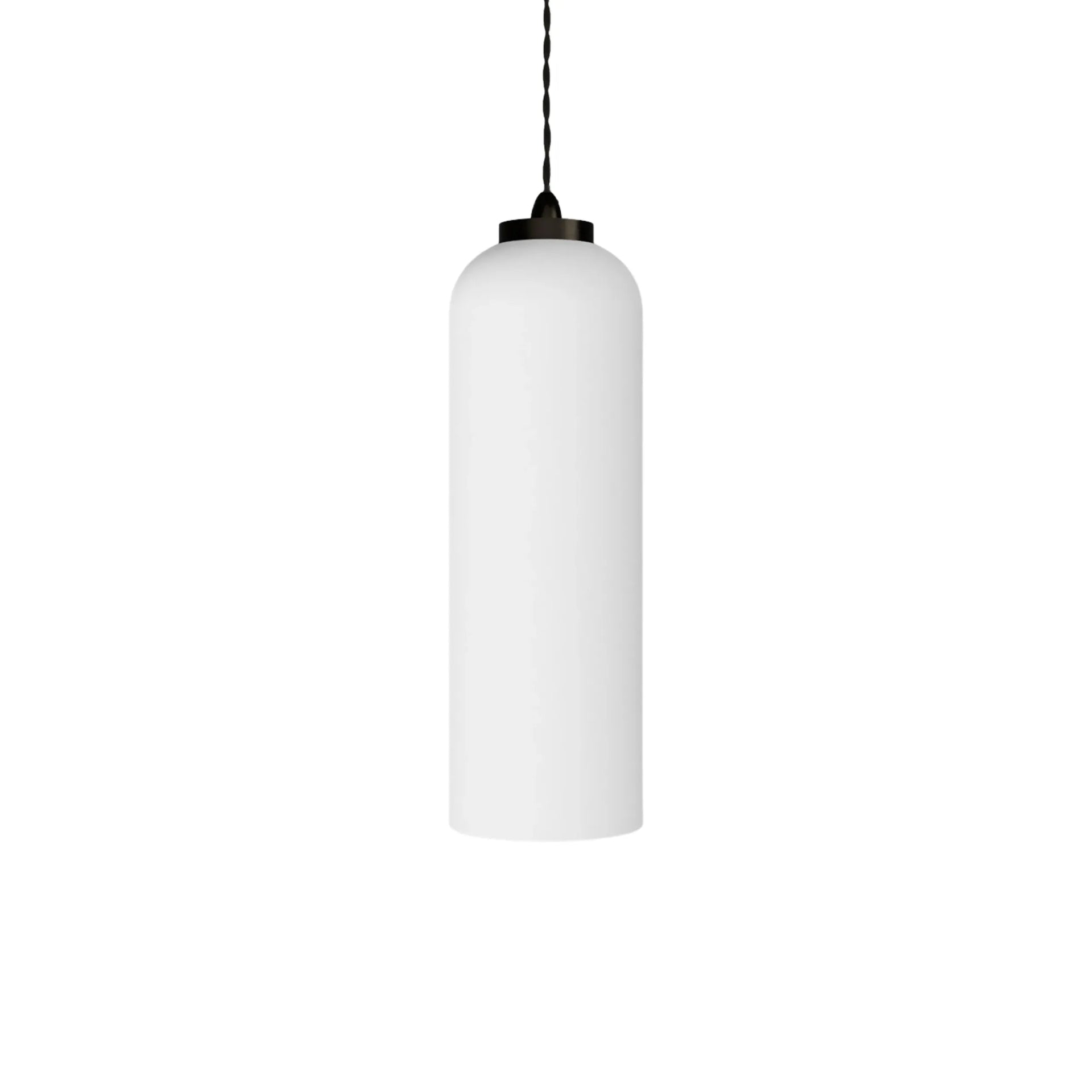 Parlour Elong Pendant Light - Iron/White