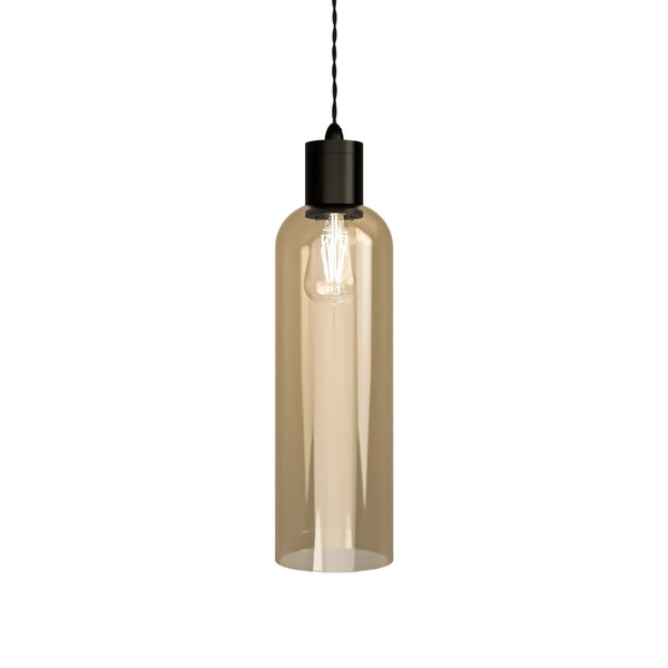 Parlour Elong Pendant Light - Iron/Amber